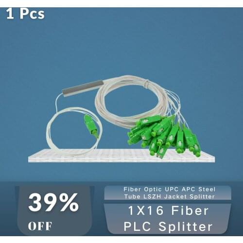 High Quality SM 1X16 PLC Fiber Optic Splitter Steel Tube LSZH Jacket