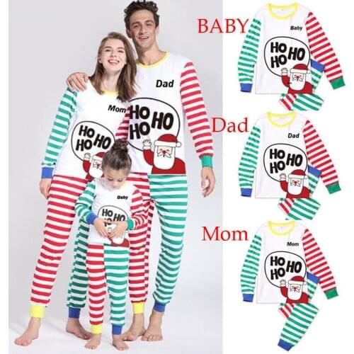 Christmas Family Pajamas Sets Mom Daughter Father Son Matching Clothes Outfits Sister Brother Pyjama Baby Romper Nightwear