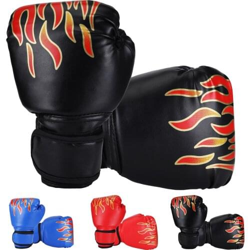 1 Pair Boxing Glove Leather Kickboxing Protective Glove Kids Children Punching Training Sanda Glove Sports Protection Supplies