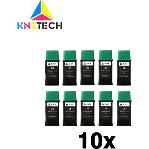 10x 51626 compatible Ink Cartridges Remanufactured For HP 26 XL 26XL HP26 HP26XL Deskjet 200 200cci 400 420c 175 Inkjet Printer