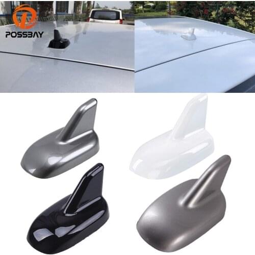 POSSBAY Car Shark Antenna Decoration for Audi A1 A3 A5 A6 A7 A8 S5 Waterproof Shark Fin Aerials Sticker Silver/White/Gray/Black