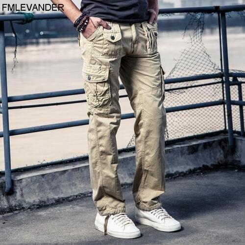 Plus Size 40 Military Style Cotton Man Casual Trousers Tactical Men pantalon hombre Cargo Pants Men