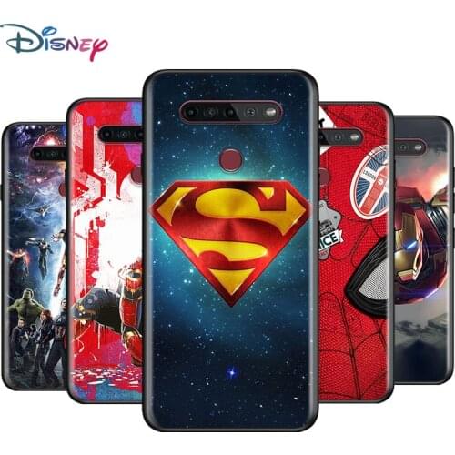 Black Soft Avenger Marvel Superhero For LG K92 K62 K52 K42 K31 K22 K71 K61 K51S K41S K30 K20 G8 G8S G8X ThinQ Phone Case