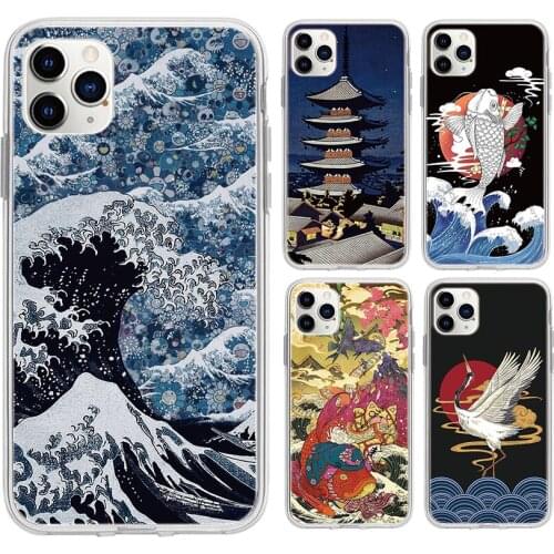 For OPPO Reno 4 5G 3 pro 4G 2 2Z 10X zoom Cover Japanese style Art Painted Soft Silicon TPU protection Phone case Coque