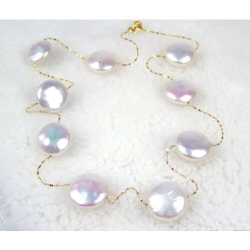 Exquisite fashion Clavicle Necklace 18KGP White Freshwater Pearl Necklace 18inch