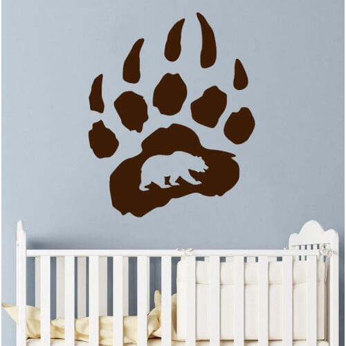 Bear Paws Wall Stickers Bears Paw Vinyl Decal Kids Room Decoration Forest Predator Mural Animal Claws Home Decor O203