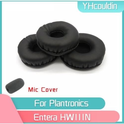 YHcouldin Earpads For Plantronics Entera HW111N Headphone Accessaries Replacement Wrinkled Leather