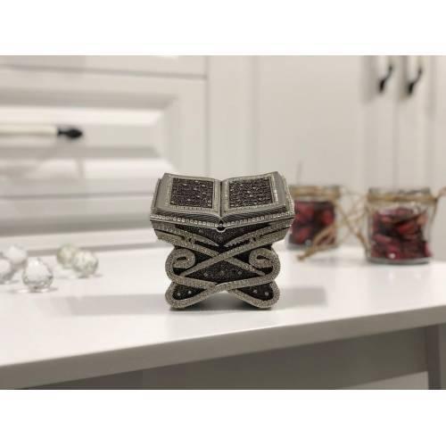 Gift 100% Casting Polyester Religious Trinket Coffee Table With Speaked Silver