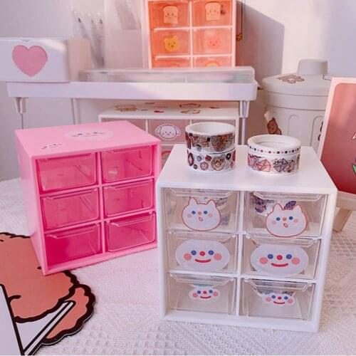 Durable Plastic Mini Desktop Drawer Sundries Case Girl Small Objects Jewelry Newest Makeup Organizer Storage Container