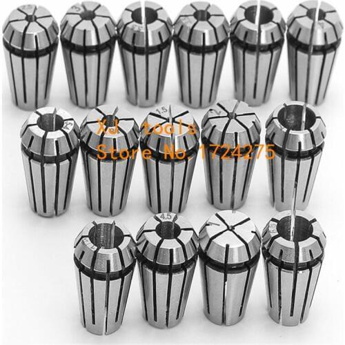 15PCS ER11 Spring Collet Set for CNC Engraving Machine & Milling Lathe Tool Tool Holder
