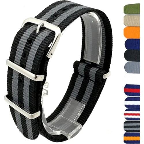 BEAFIRY Green Nylon Watch Band Straps 18mm 20mm 22mm Sport Watchband Bracelet Belt Replacement Wrist Strap for men women