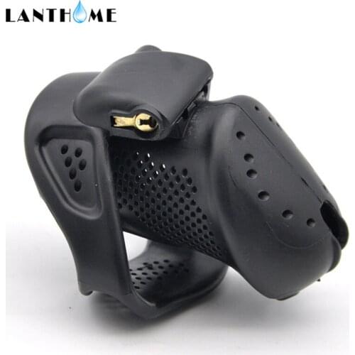 Penis Sleeve,New Design Small 3D Cock Cage,Plastic lockable Male Chastity Device With Lock,Penis Rings,Adult Sex Toys For Men