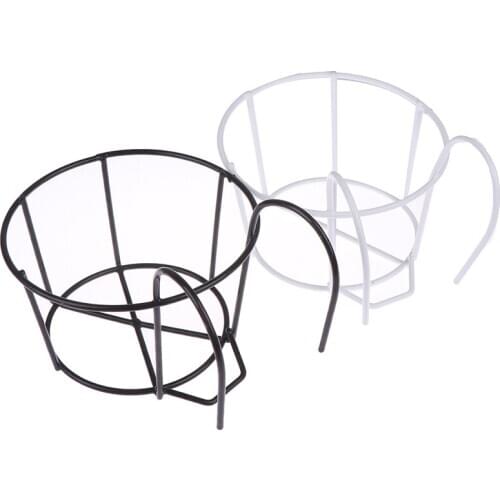 Garden Supplies Hanging Plant Iron Racks Balcony Round Flower Pot Rack Railing Fence Outdoor 1PCS