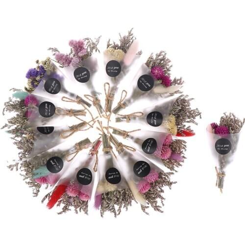 Dry Flower Mini Bouquet Artificial Crystal Grass For Valentines Day Gift Decor DIY Girls Dried Flowers Photography Prop Korean