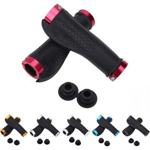 Cycling Bike TPR Rubber Handlebar Grips Bicycle Anti-slip Aluminum Alloy Lock Handle Wrap