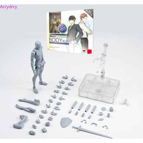 High Quality Original BODY KUN Takarai Rihito BODY CHAN Mange Drawing Figure DX BJD Gray Color PVC Action Collectible Model Toy