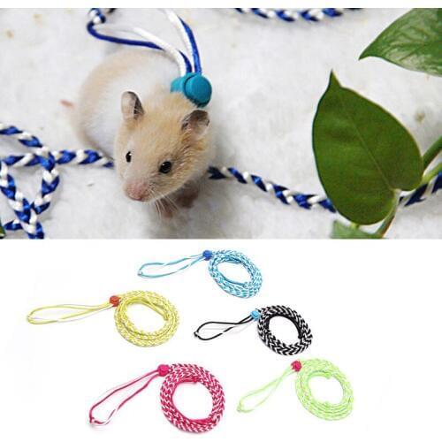 1x Adjustable Ferret Hamster Harness Pet Mouse Baby Rabbit Squirrel Walking Rope