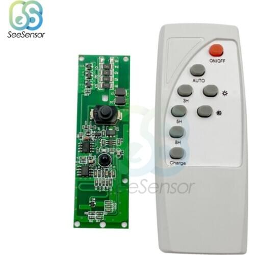 3.2V3.7V Light Control Radar Body Induction Solar Lamp Circuit Board Solar LED Driver Board Controller With Remote Control