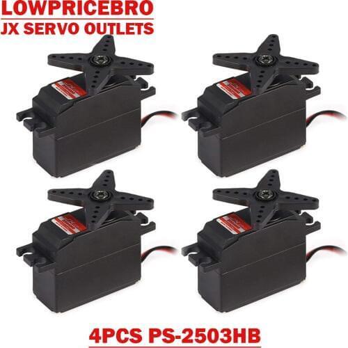 4pcs JX PS-2503HB 3.5kg Plastic Gear Analog Servo for RC Car Boat Robot Arm Helicopter Airplane