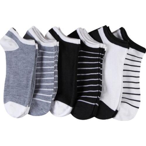 5 Pairs/lot Men Cotton Ankle Socks Mens Business Casual Solid Black White Short Socks Male Spring Summer Sock Meias Calcetines