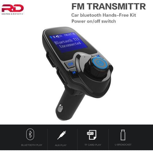 Haina Car Charger Bluetooth Wireless FM T11 Transmitter Mp3 Player Handsfree Car Kit USB Charger LED Display Car A2DP 5V 2.1A