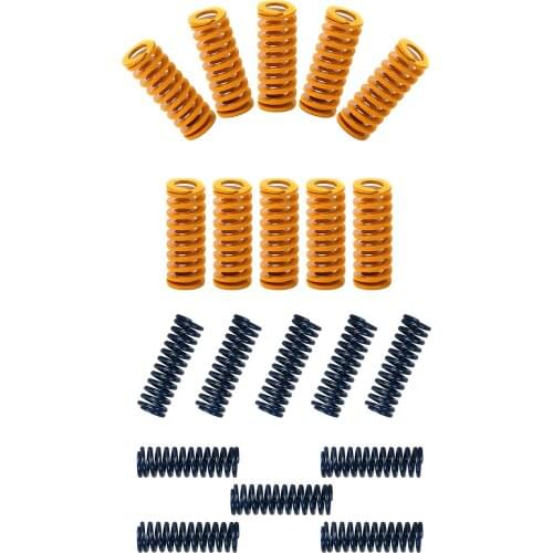 Creality Ender-3 Ender 3 Pro CR-10 Upgraded Flat Bed Springs Stiff Flat Ended Compression Springs Blue 10 Pcs or 10Pcs Yellow H