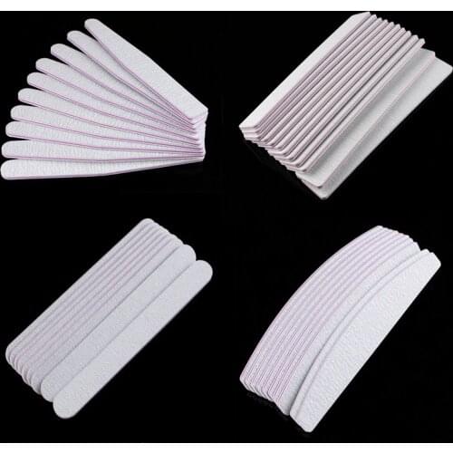 Two Sided Polishing Nail File 100/180 Grit Pink Emery Board Five Shapes Polish Tools Professional Side Nail Files Nail Art Tools