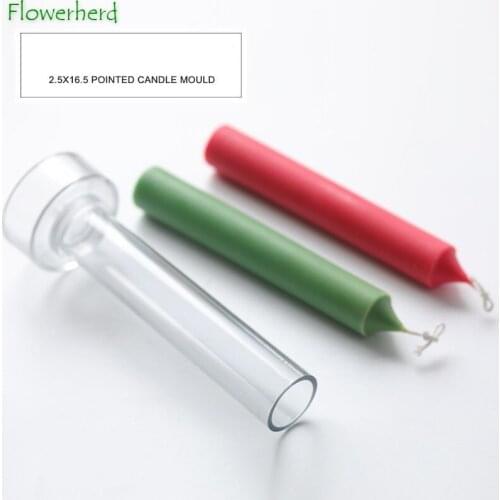 2.5x16.5 Pointed Candle Mold Silicone European Style Long Pole Paraffin Wax Beeswax Soy Handmade Candle Molds for Candle Making