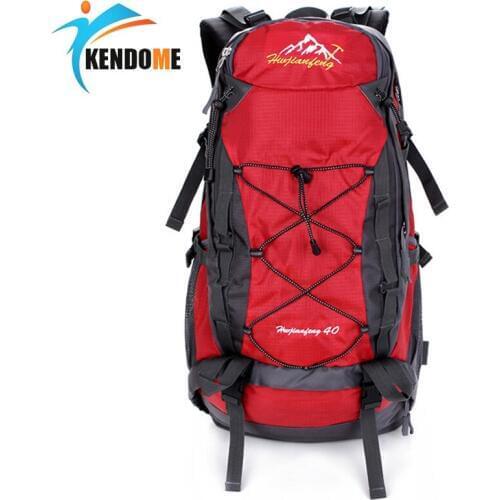 Hot Men Women 40L Waterproof Climbing Hiking Backpack Camping Mountaineering Backpack Sport Outdoor Rucksack Bag