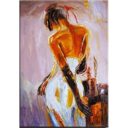 Handmade abstract lady Dance oil painting Beautiful sexy Woman on Canvas Decor Oil Painting bedroom artwork wall art
