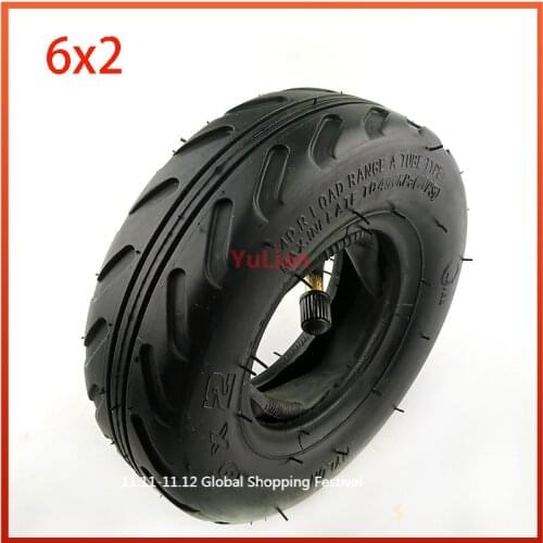 6 inch 6X2 Tireand Inner Tube Set for Electric Scooter Wheel Chair Truck F0 Pneumatic Wheel Trolley Cart Air Wheel Bike