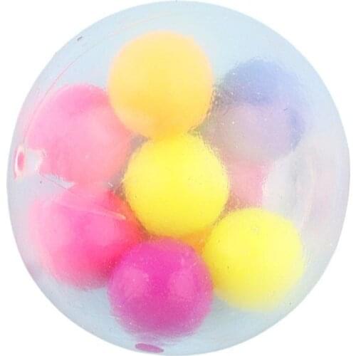 Colorful Squeeze Rainbow Ball Toys Anti Stress Vent Ball Stress Relief Toys For Kids Children Adults Funny Decompression Toys
