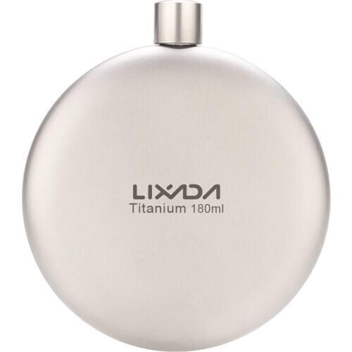 Lixada 180ml Leakproof Titanium Flask Alcohol Whisky Wine Flask for Outdoor Camping Backpacking Travel Picnic