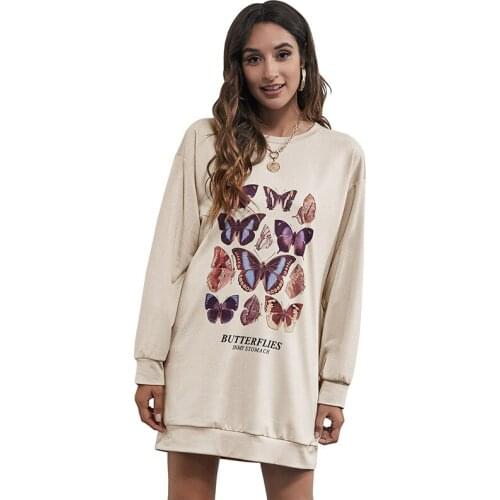 Fashion O-Neck Medium Length Sweater Tracksuit Women Clothes