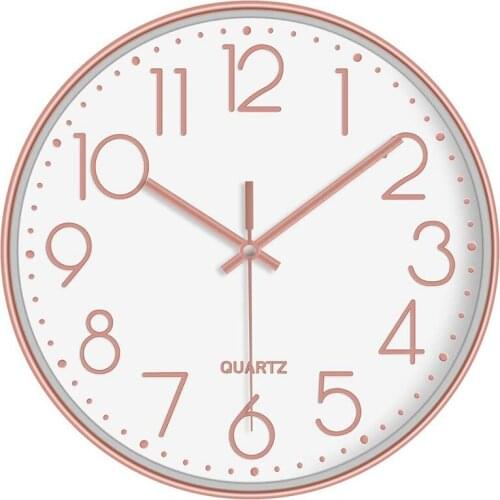 Wall Clocks Battery Operated Silent 12 Inch Quartz Decro Clock Easy to Read for Kitchen Bedroom Living Room Decor