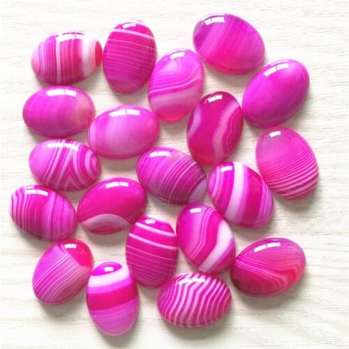New Hot 30Pcs 25mmx18mm Natural Stone Rose Red Agates Onyx Oval Cab Cabochon Teardrop Wholesale Stone Beads Dropshipping