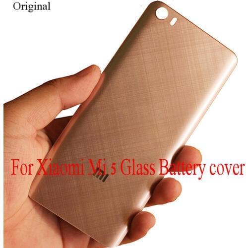Original 3D glass Back Cover For Xiaomi Mi 5 Mi5 5.15 inch Housing panel Battery Door For Xiaomi 5 Battery Back Cover