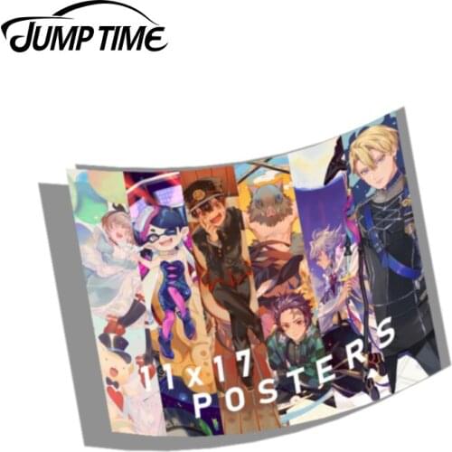 Jump Time 13cm x 10.3cm Kimetsu no Yaiba Print Set Anime Car Stickers Waifu Decals Car Styling Motorcycle Car Accessories