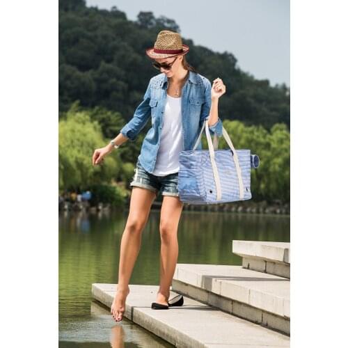 Blue Striped Polyester Pet Dogs Carrier Bag Free Shipping Fashion Small Puppy Dogs Bag