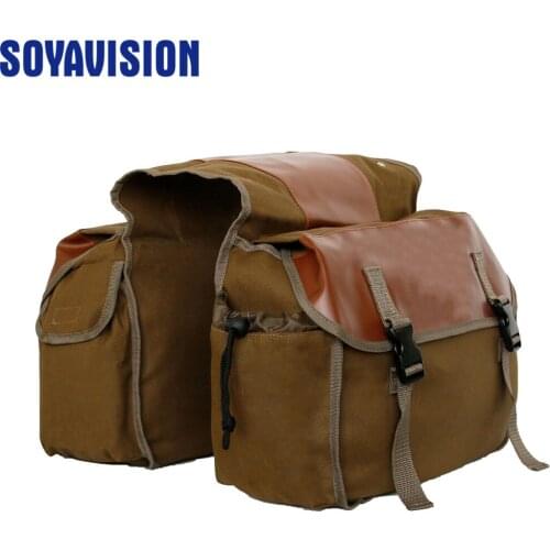Universal Saddlebag for Motorcycle Bag Canvas Back Seat Luggage Bags For Sportster XL883 1200 for Honda For KAWASAKI