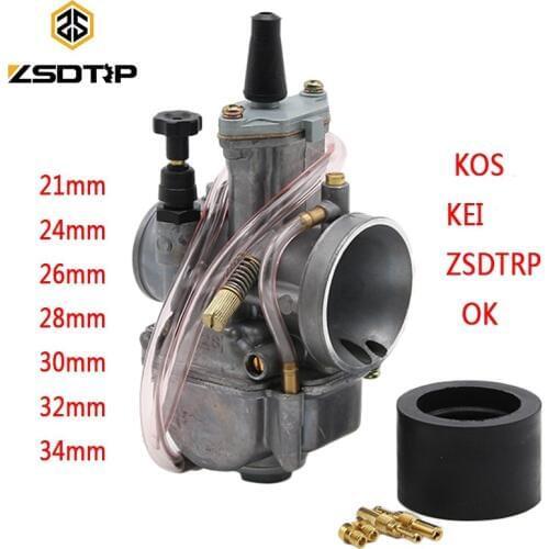 ZSDTRP Universal Motorcycle Carburator KOSO KEIHIN PWK OKO Carburador Carb 2T 4T Scooter Motocross ATV Dirt Pit Bike Racing
