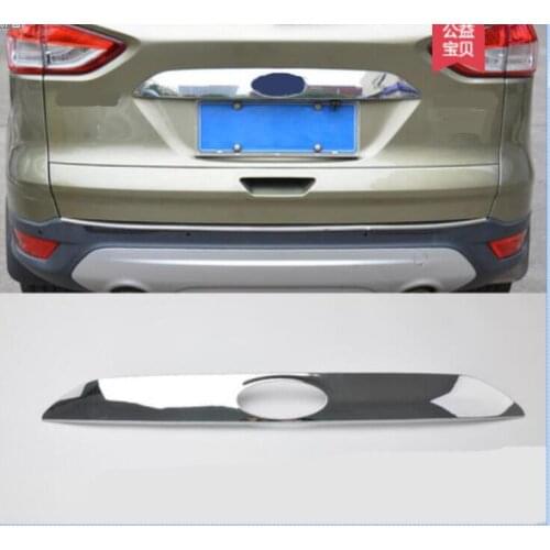 High Quality Car-styling Car Rear Trunk Trim Tailgate Trim For Ford Kuga escape 2013 2014 2015 ABS Chrome 1pc Car Accessories