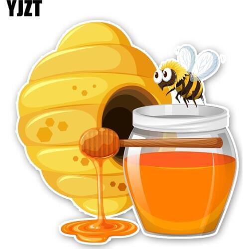 YJZT 14.2CM*14.3CM Bees That Brew Honey PVC Originality Sticker Car Decal 12-300561