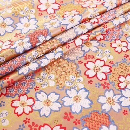Brocade jacquard pattern fabrics flower clothing cheongsam kimono sewing material for DIY designers