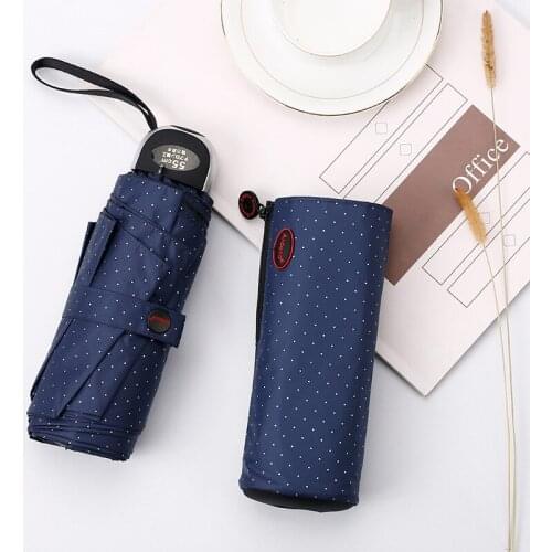 8-Bone Five-Fold Umbrella Parasol Anti-Purple Line Dual-Purpose Umbrella Pocket Sun Umbrella Windproof Durable Rain Umbrella