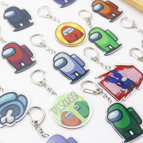 1Pc Hot Anime Game Werewolf Kill Keychain Cartoon Trust No One Game Cosplay Bag Pendant Key Chain Kids Christmas Xmas Gifts