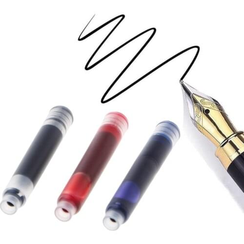 20 Pcs Replaceable Fountain Pen Ink Cartridge Refill Ink Sac Universal Design
