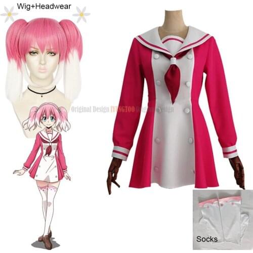 2021 Anime Talentless Nana Costumes Hiiragi Nana Cosplay Dresses Womens Sailor Skirt Suit and Wig Halloween Carnival Costume