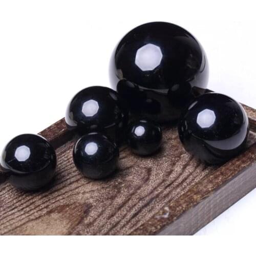 4-20cm Natural Crystal Obsidian Ball Sphere Meditation Healing for Fengshui