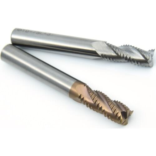 4/6/8/10/12/14/16mm 4F Steel used or 3F Aluminum used Solide Carbide Roughing End Mills CNC router bit corn milling cutter